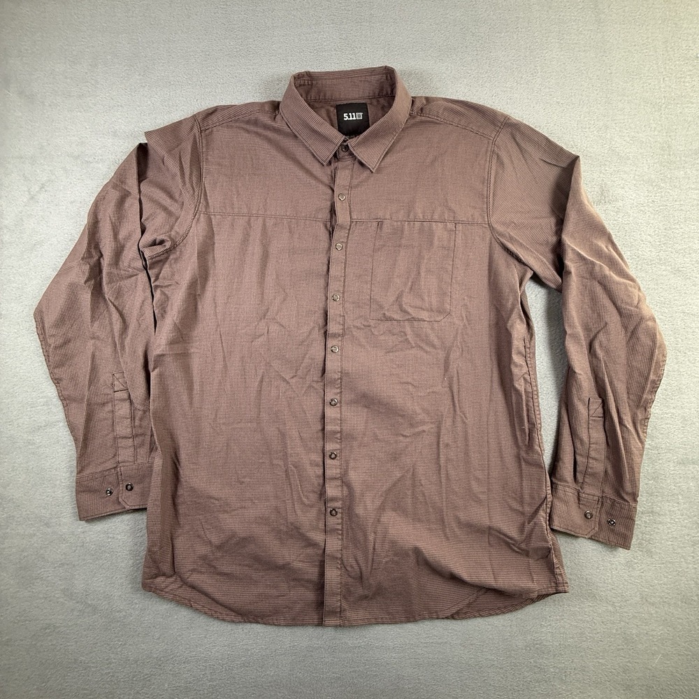 5.11 Tactical Shirt Mens Large Plaid‎ Long Sleeve Performance Snap Button Up